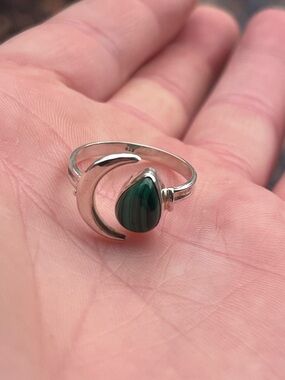 Malachite Sterling Silver Ring